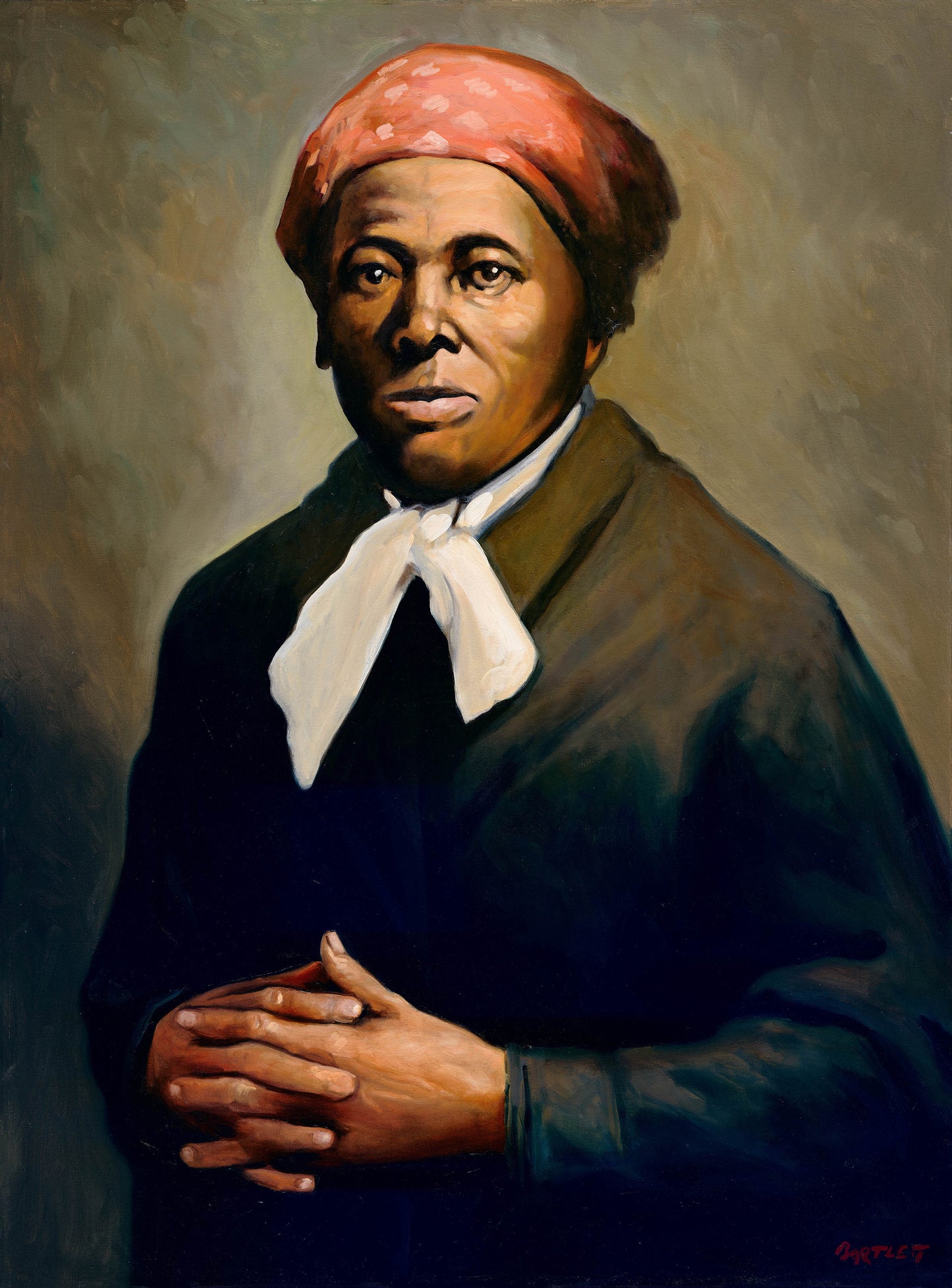 Gallery wrap, portrait of Harriet Tubman painted by Harley Bartlett