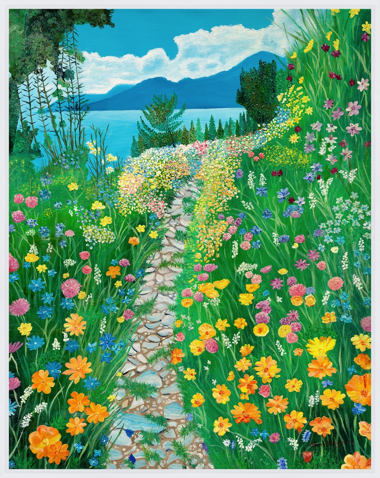 Flowered Rock Pathway | Fine Art Print by Paul Ruggieri