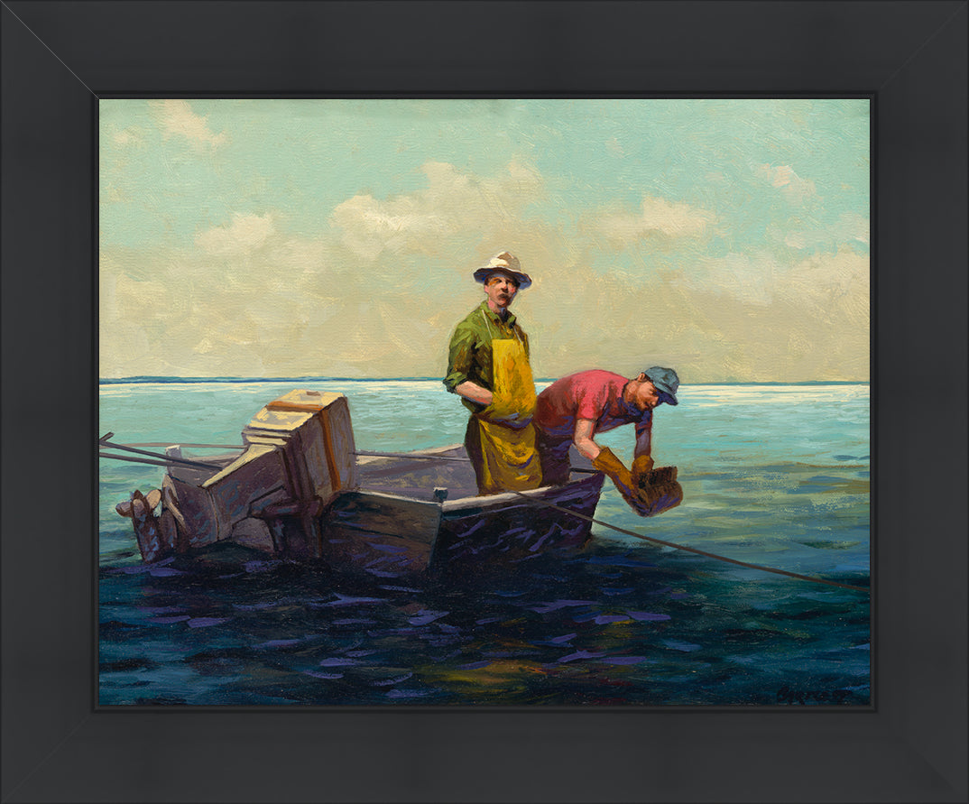 Men on a Skiff
