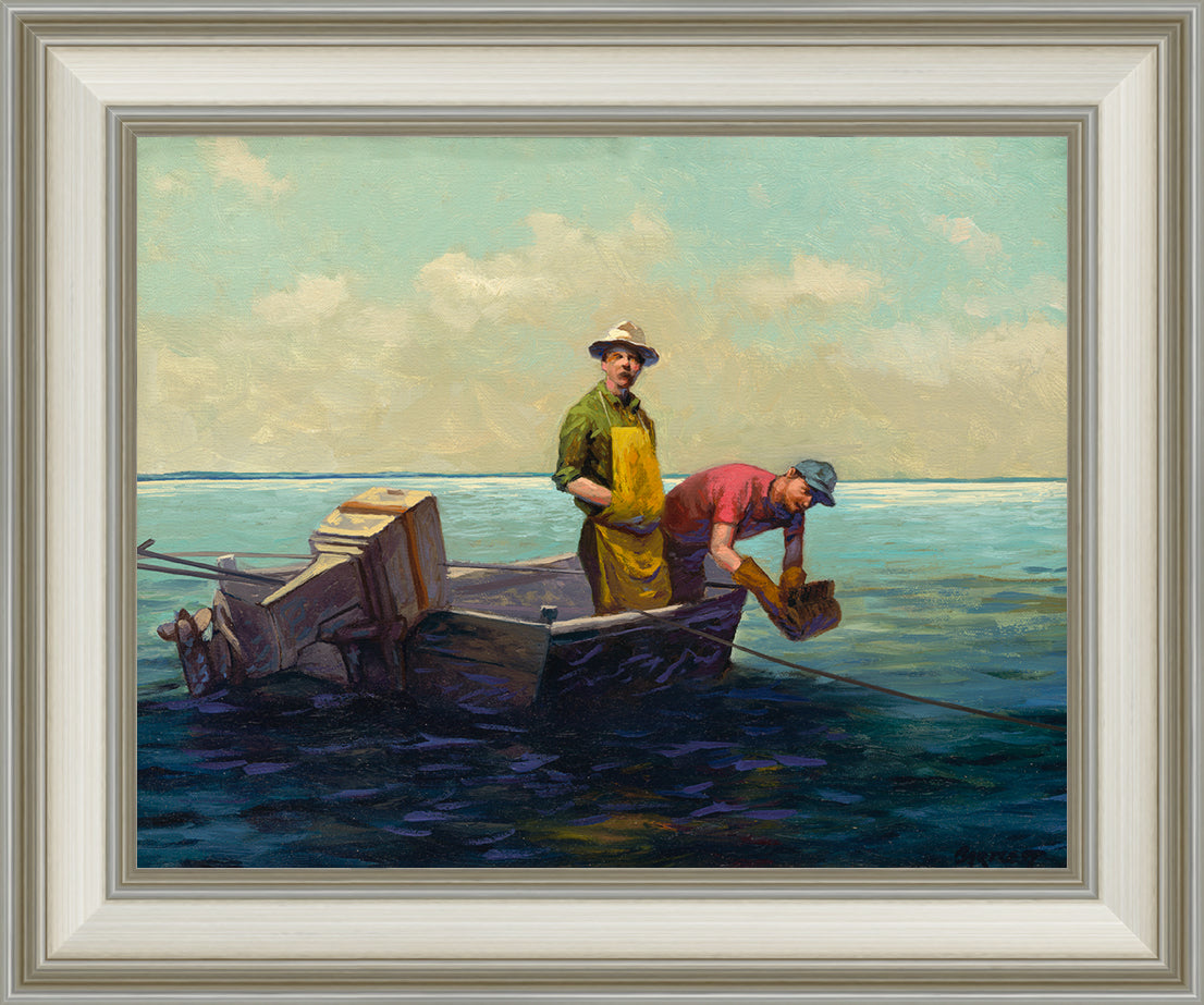 Men on a Skiff