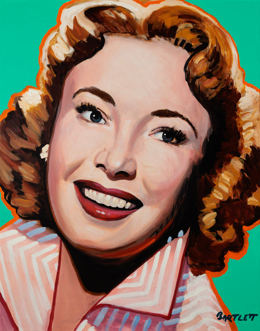 Audrey Meadows gallery wrap. Archival print, painted by artist Harley Bartlett. 