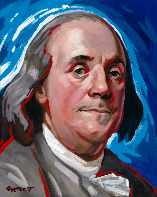 Archival Portrait of Benjamin Franklin | Fine Art Print by Harley Bartlett