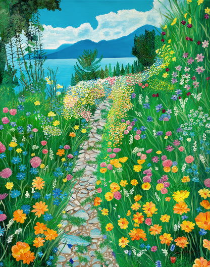 Flowered Rock Pathway | Fine Art Print by Paul Ruggieri