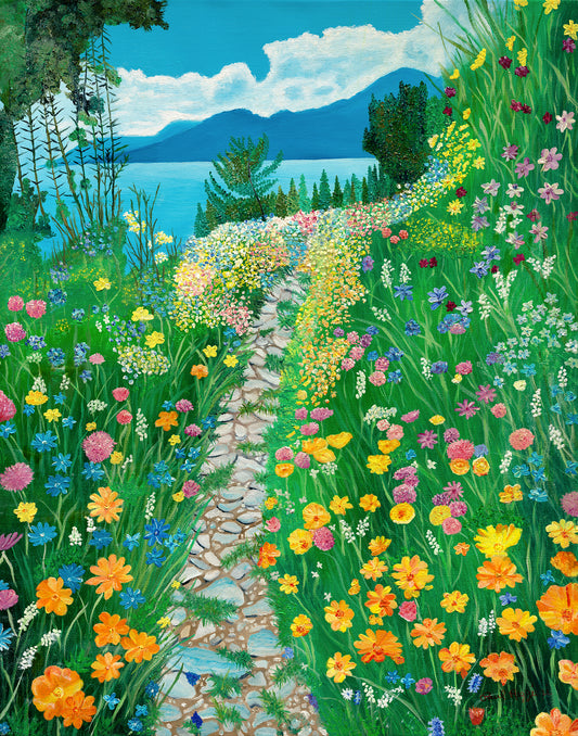 Flowered Rock Pathway | Fine Art Print by Paul Ruggieri
