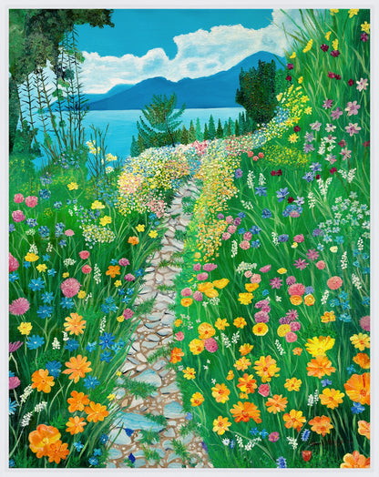 Flowered Rock Pathway | Fine Art Print by Paul Ruggieri
