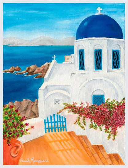 Greek Church in Santorini | Fine Art Print by Paul Ruggieri