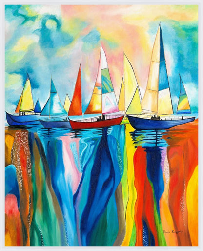 Rainbow Boats | Fine Art Print by Paul Ruggieri