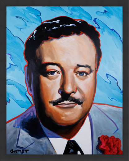 Framed Art Print of Jackie Gleason – Classic Comedy Icon Wall Art by Harley Bartlett
