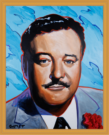 Framed Art Print of Jackie Gleason – Classic Comedy Icon Wall Art by Harley Bartlett