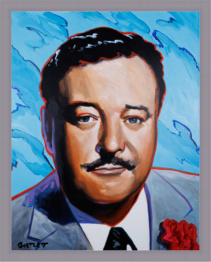 Framed Art Print of Jackie Gleason – Classic Comedy Icon Wall Art by Harley Bartlett