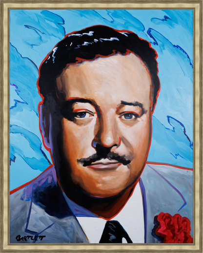 Framed Art Print of Jackie Gleason – Classic Comedy Icon Wall Art by Harley Bartlett