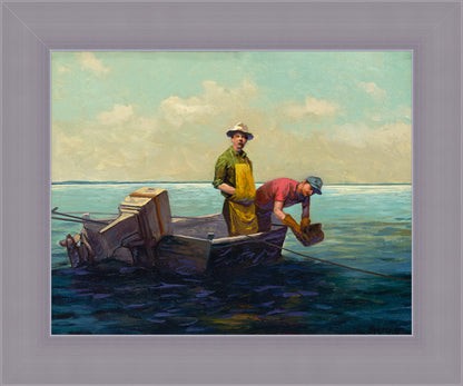 Men on a Skiff