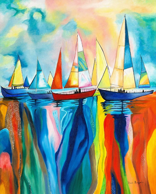 Rainbow Boats | Fine Art Print by Paul Ruggieri