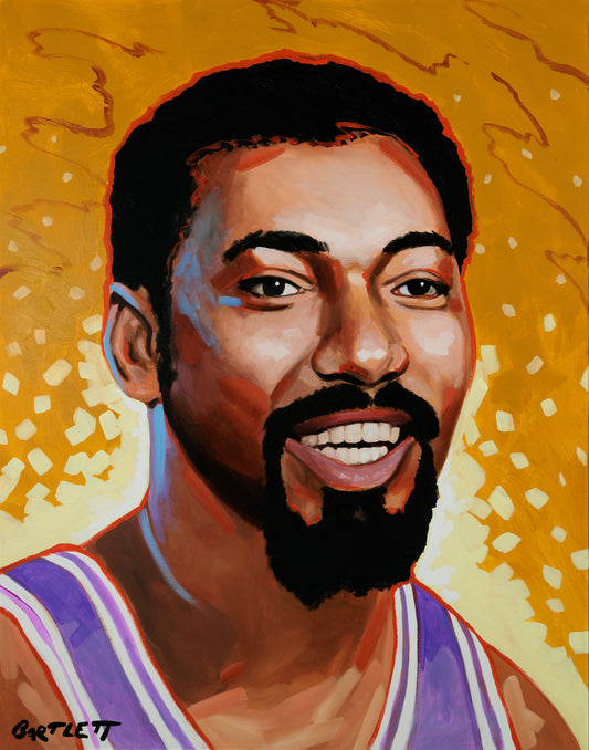 Archival Wilt Chamberlain LA Lakers Portrait | Fine Art Print by Harley Bartlett
