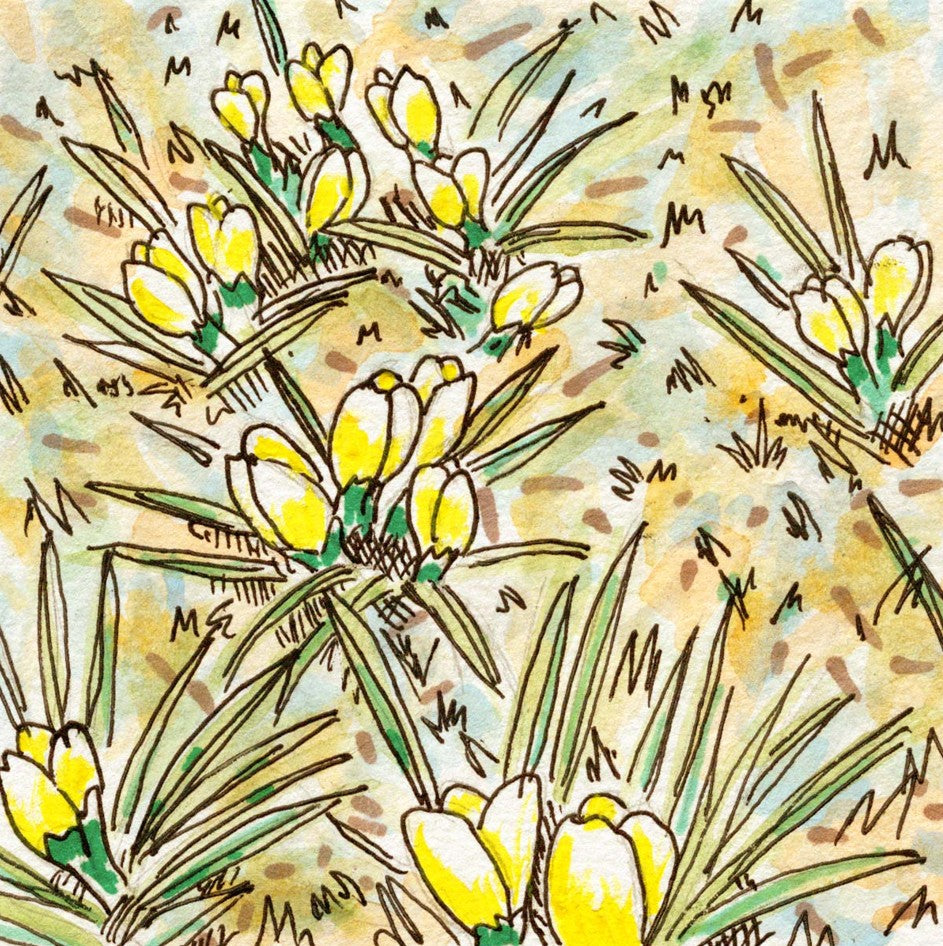 spikey floral painting